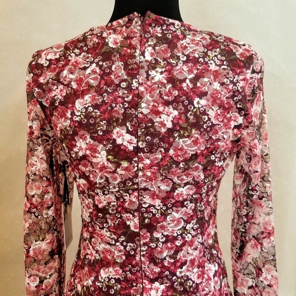 Kensie Womens Lace Floral Print Midi Dress - Picture 4 of 8